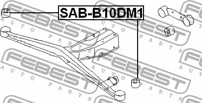 Febest SAB-B10DM1 - Έδραση , σώμα άξονα www.parts5.com