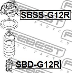 Febest SBD-G12R - Lastik dayanak, Süspansiyon www.parts5.com