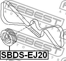 Febest SBDS-EJ20 - Ремъчна шайба, колянов вал www.parts5.com