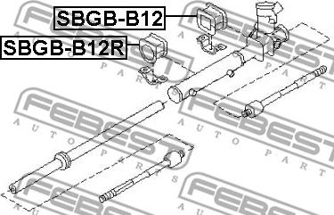 Febest SBGB-B12R - Mounting, steering gear www.parts5.com