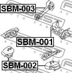 Febest SBM-001 - Uložení, manuální převodovka www.parts5.com