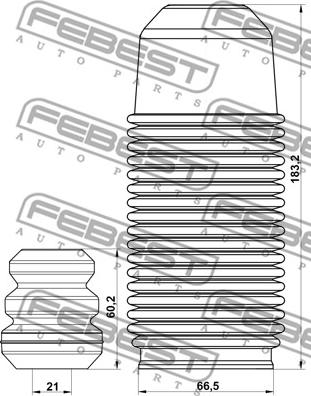 Febest SBSHB-B14F-KIT - Пылезащитный комплект, амортизатор www.parts5.com