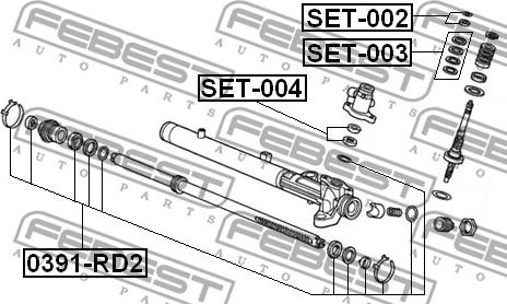 Febest SET-004 - Repair Kit, inner tie rod www.parts5.com