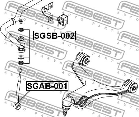 Febest SGSB-002 - Lagar, fixare ax www.parts5.com