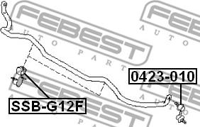 Febest SSB-G12F - Casquillo del cojinete, estabilizador www.parts5.com