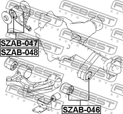 Febest SZAB-047 - Mounting, differential www.parts5.com