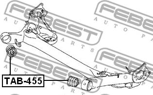 Febest TAB-455 - Mounting, axle beam www.parts5.com