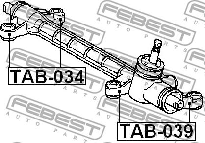 Febest TAB-039 - Suspensión, mecanismo de dirección www.parts5.com