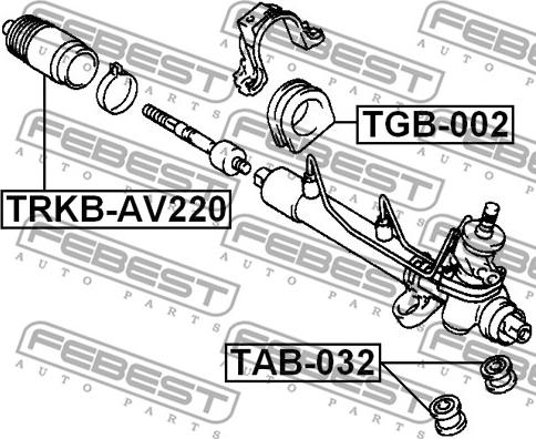 Febest TGB-002 - Suspensión, mecanismo de dirección www.parts5.com