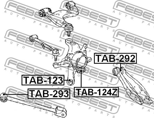 Febest TAB-124Z - Bush of Control / Trailing Arm www.parts5.com