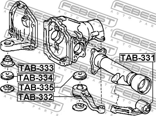 Febest TAB-335 - Mounting, differential www.parts5.com