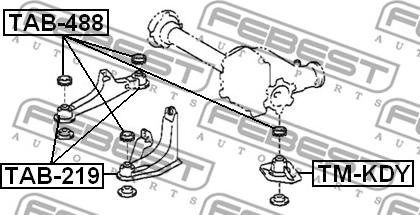 Febest TAB-219 - Mounting, differential www.parts5.com