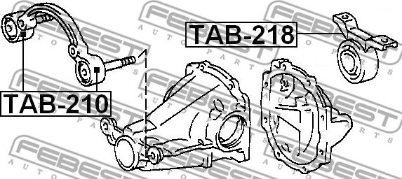 Febest TAB-218 - Mounting, differential www.parts5.com