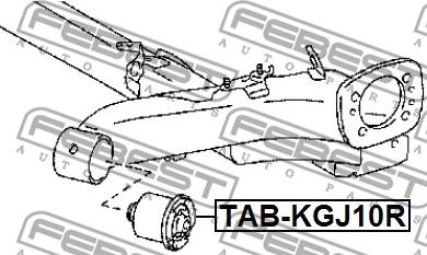 Febest TAB-KGJ10R - Mounting, axle beam www.parts5.com