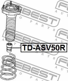 Febest TD-ASV50R - Rubber Buffer, suspension www.parts5.com