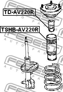 Febest TD-AV220R - Rubber Buffer, suspension www.parts5.com