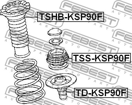 Febest TSHB-KSP90F - Osłona / miech powietrzny / amortyzator www.parts5.com