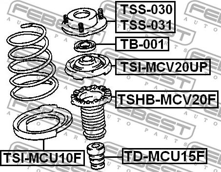 Febest TSHB-MCV20F - Protective Cap / Bellow, shock absorber www.parts5.com