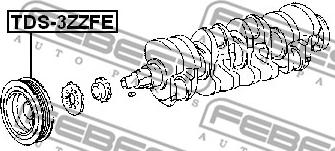 Febest TDS-3ZZFE - Шкив коленчатого вала www.parts5.com