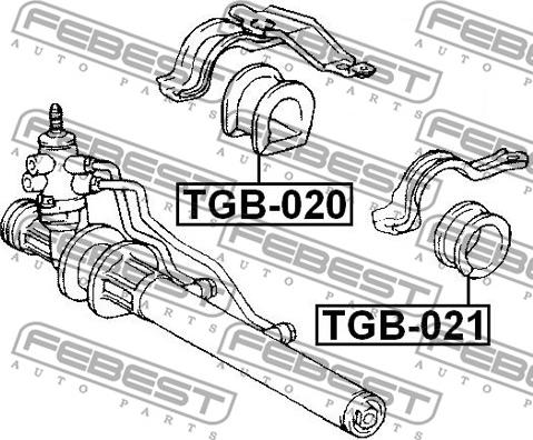 Febest TGB-020 - Mounting, steering gear www.parts5.com