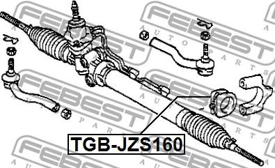 Febest TGB-JZS160 - Mounting, steering gear www.parts5.com