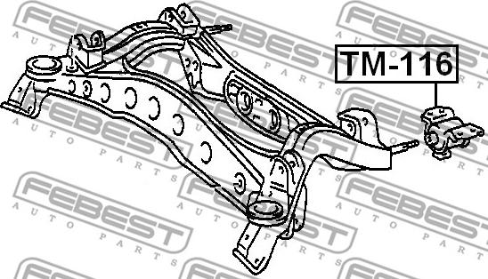 Febest TM-116 - REAR BODY BUSHING www.parts5.com