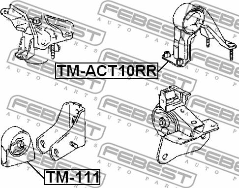 Febest TM-111 - Holder, engine mounting www.parts5.com