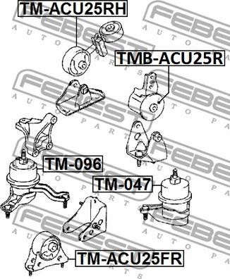 Febest TMB-GSU45RR - Holder, engine mounting www.parts5.com