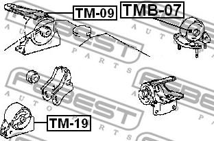 Febest TMB-07 - Holder, engine mounting www.parts5.com