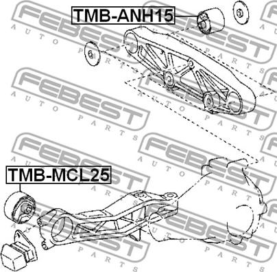 Febest TMB-ANH15 - Mounting, differential www.parts5.com