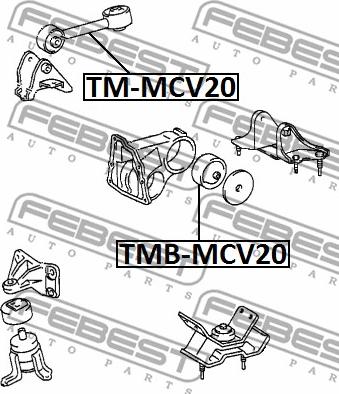 Febest TM-MCV20 - Holder, engine mounting www.parts5.com