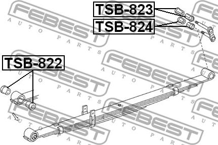 Febest TSB-822 - Bush, leaf spring www.parts5.com