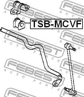 Febest TSB-MCVF - Bearing Bush, stabiliser www.parts5.com