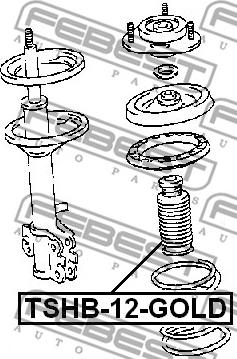 Febest TSHB-12-GOLD - Tampon cauciuc, suspensie www.parts5.com