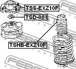 Febest TSHB-EXZ10F - Rubber Buffer, suspension www.parts5.com