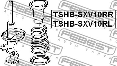 Febest TSHB-SXV10RL - Protective Cap / Bellow, shock absorber www.parts5.com