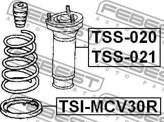 Febest TSI-MCV30R - Spring Cap www.parts5.com