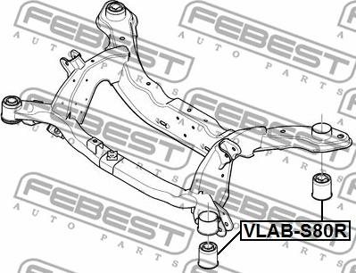 Febest VLAB-S80R - Тампони на моста www.parts5.com