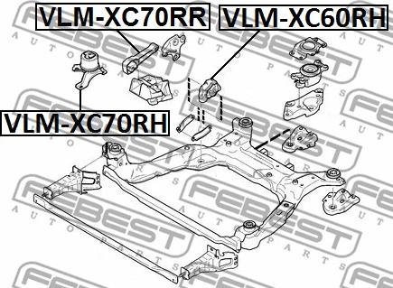 Febest VLM-XC70RH - Paigutus,Mootor www.parts5.com