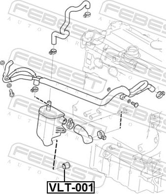 Febest VLT-001 - Hose, crankcase breather parts5.com