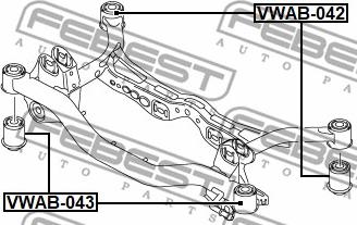 Febest VWAB-043 - Mounting, axle beam www.parts5.com