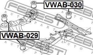 Febest VWAB-030 - REAR BODY BUSHING www.parts5.com