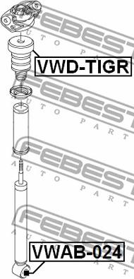 Febest VWAB-024 - Сайлентблок, стойка амортизатора www.parts5.com