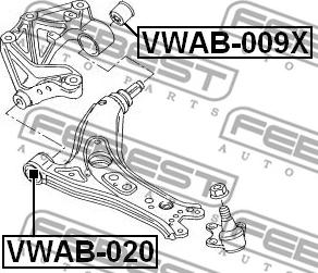 Febest VWAB-020 - Bush of Control / Trailing Arm www.parts5.com