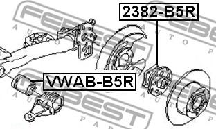 Febest VWAB-B5R - Zavěšení, tělo nápravy www.parts5.com