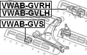 Febest VWAB-GVS - Suspensión, Brazo oscilante www.parts5.com