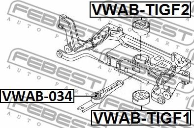 Febest VWAB-TIGF2 - Łożyskowanie, korpus osi www.parts5.com