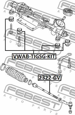 Febest VWAB-TIGSG-KIT - Zawieszenie, przekładnia kierownicza www.parts5.com