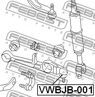 Febest VWBJB-001 - Set za popravku, gornja / donja kugla www.parts5.com