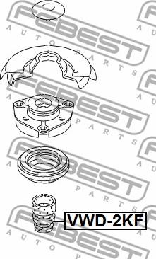 Febest VWD-2KF - Tampon cauciuc, suspensie www.parts5.com